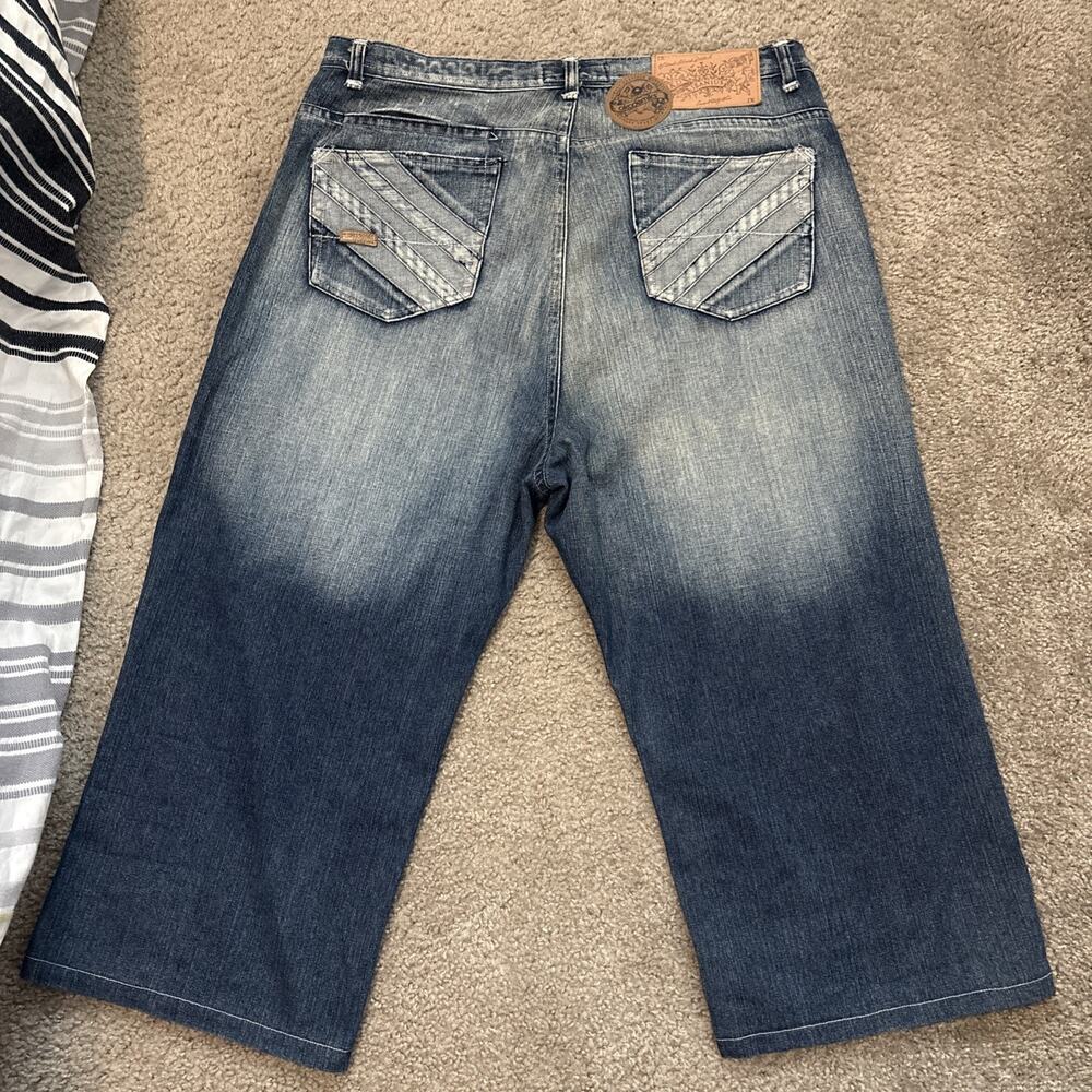 Akademiks Jeans Men's 40x22* Blue Baggy Skater Hip Hop Grunge Loose Y2K C1